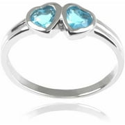 Girls' CZ Sterling Silver Heart Ring