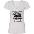 thumbnail image 3 of Inktastic Wyoming Yellowstone National Park Women's V-Neck T-Shirt, 3 of 5