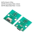 thumbnail image 3 of Uxcell FPC FFC PCB Converter Board 4P 0.5mm on Socket Side, Back 1.0mm, to DIP 2.54mm 3D Printer Camera  4pcs, 3 of 5