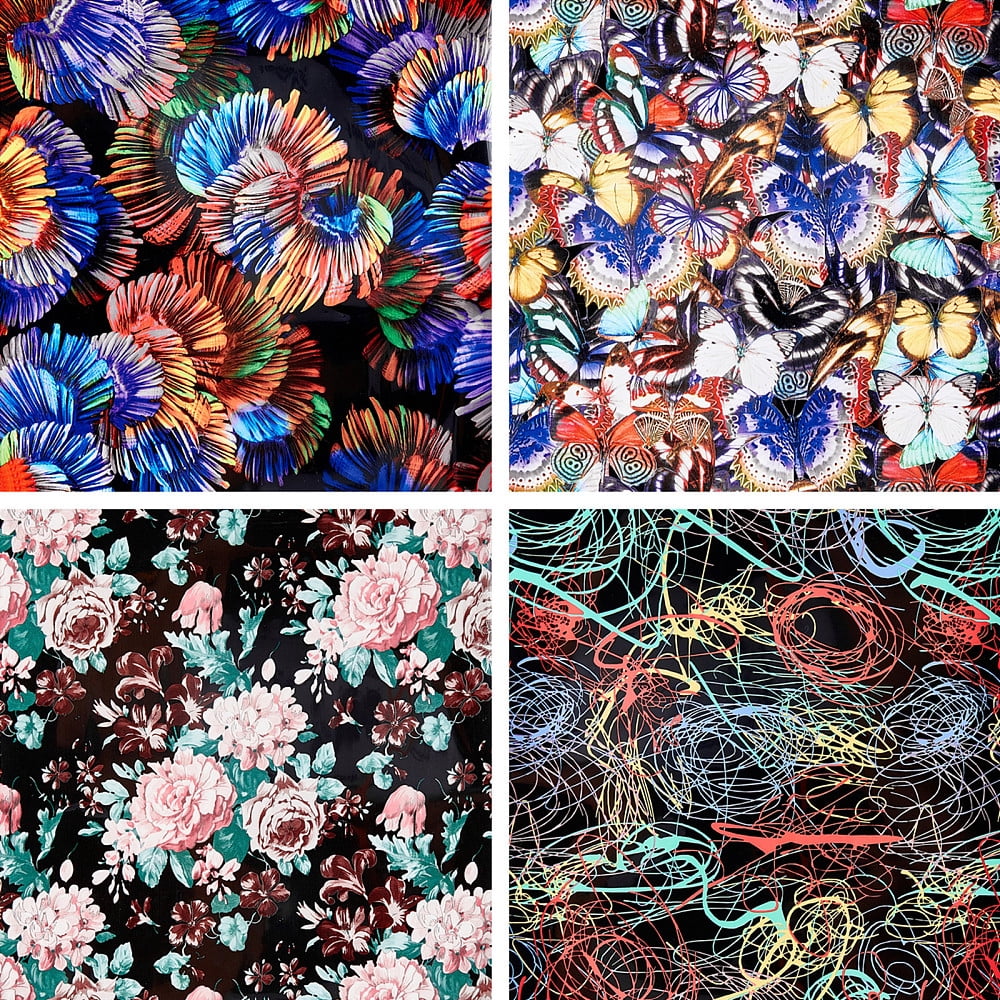 11pcs 10 Sheets Flower PU Heat Transfer Film 12 x 10 Inch Flower Pattern Heat Transfer Film HTV Vinyl Heat Craft Film and 1pc Stainless Iron Beading Tweezers Craft Weeding Tools for Clothing DIY