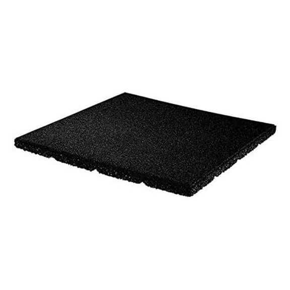 1" Rubber Interlocking Flooring Tiles for Playgrounds, Backyards, and Play Areas | 20" X 20" | 4 Tiles - 11 Sq. Ft. | UP to 4’ Fall Height Protection (Black, 4 Tiles - 11 Sq. Ft.)