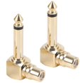 thumbnail image 1 of 2-pack Rca Female Jack To 1/4 Inch Mono Male Plug Right Angle Audio Adapter, 1 of 5