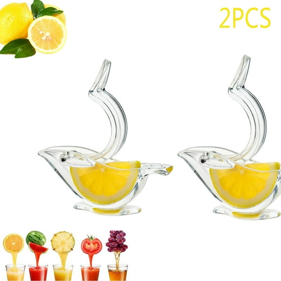 Bird Lemon Squeezer,New Acrylic Manual Lemon Slice Squeezer,Portable Transparent Fruit Juicer, Elegance Bird Shape, Lemon Juicer Bird Shape Lemon Slice Wedge Squeezer with Pour Spout Hand Juicer