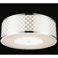 thumbnail image 1 of 4 Light Drum Shade Flush Mount with Chrome finish, 1 of 1