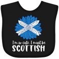 thumbnail image 3 of Inktastic I'm So Cute, I Must Be Scottish Sunflower Boys or Girls Baby Bib, 3 of 4