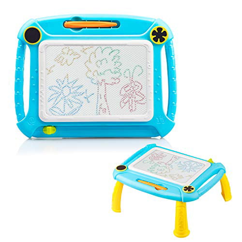 Hongkit Preschool Learning Toys for 2 Year olds,Magna Doodle Board Educational Toys for 2 Year Old boy Gifts Toddler Toys Age 2-4 2020 Newest Birthday Gifts for 3 Year Old Boys Blue 
