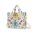 thumbnail image 7 of FORMRS Womens Corduroy Tote Bag Crossbody Shoulder Handbag with Pocket, Abstract Floral, 7 of 7