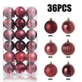 thumbnail image 5 of Christmas Decorations Clearance! 36Pcs Christmas Tree Ornaments Shatterproof Christmas Xmas Tree Balls Bauble Hanging Home Party Ornament Decorations (6CM/2.4'') Wine, 5 of 7