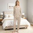 thumbnail image 4 of Loritta Secret 2 Pieces Womens Pajamas Sets Comfy Printed Loungewear Sets Woman with Pockets,S-2XL, 4 of 6
