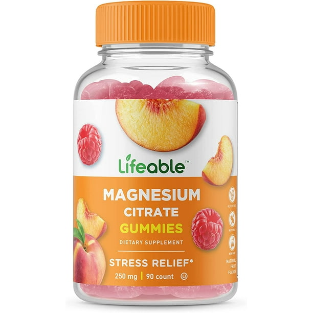 Lifeable Magnesium Citrate, 250 mg, 90 Gummies