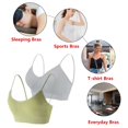 thumbnail image 6 of MANJIAMEI Bralettes Bandeau Bra Workout Crop Tank Top Bra Removable Padded Sports Bra for Women Girls 2 Pack Green+Gray, 6 of 7