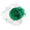 thumbnail image 6 of MERRYHAPY 1Set Women Cloche Hat Green Mesh Headdress for Cocktail Tea Party, 6 of 8