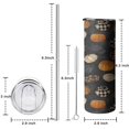 thumbnail image 5 of 20oz Patterned Pumpkins Halloween Pattern Skinny Tumblers Stainless Steel Tumbler with Lid and Straw,Vacuum Insulated Double Wall Travel Tumbler Cups with Cleaning Brush for Coffee,Tea, 5 of 6