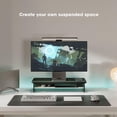 thumbnail image 3 of Monitor Stand Acrylic Dual Monitor Riser Acrylic Monitor stand with Storage Organizer for Computer Laptop Printer TV Oak, 3 of 7