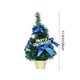 thumbnail image 3 of Adorno navideño retráctil mini de 30 cm | Decoración navideña de escritorio | Árbol de mesa de plástico ensamblado a mano con lazos y adornos navideños | Dorado, rojo, azul y verde, 3 of 6