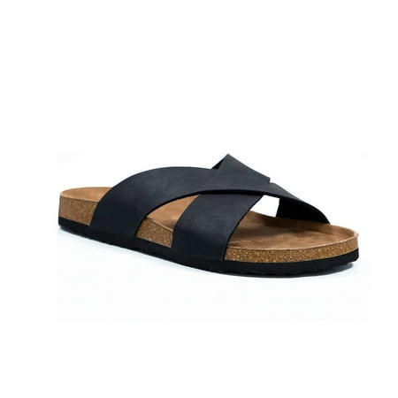 

BOCCA Men Summer Black Open-Toed Cork Insole Sandals Size 10