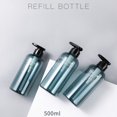 thumbnail image 4 of 16.9oz Lotion Dispenser, 3pcs Refillable Square Shampoo Bottles with Pump, 500ml Empty Plastic Bathroom Shower Bottles Liquid Soap Container Body Wash Dispenser for Home Hotel Travel, 4 of 9