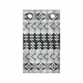 thumbnail image 1 of Abstract Hanging Pocket Organizer, Monochrome Squares Triangles Dots Flowers Geometrical Arrangement, Printed Polyester Storage Bag with Pockets, 9" x 16", Charcoal Grey and White, 1 of 2