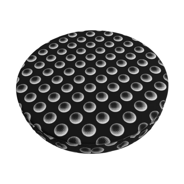 Balery Golf Balls Fundas de asiento para taburete de bar redondo de tela de terciopelo ajustables que protegen de arañazos y manchas para sillas de 14 a 17 pulgadas.-12 inch