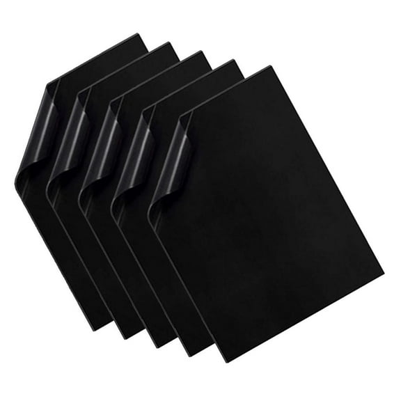 Rvaymup Pack of 5 Heat Resistant Teflons Grill Mats Portable 40x33cm BBQ Cooking Sheet