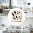 thumbnail image 5 of Acheng Palm Leaves with Lush Branches and Leaves Tropical Jungle Palm Leaves Short Plush Pillowcase Set of 2 White, 5 of 7