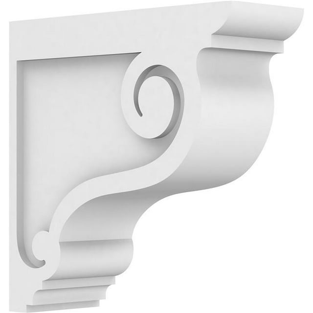 Ekena Millwork CORP03X12X12SCR Rouleau Standard de Qualité Architecturale Corbel PVC - 12 x 3 x 12 Po