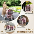 thumbnail image 5 of Infans 4-in-1 Double Pet Stroller w/ Detachable Carrier Travel Carriage for Cats Pink, 5 of 7