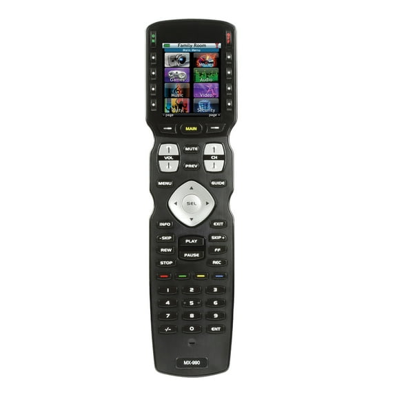 Universal Remote Color LCD MX-990 IR/RF Hard Button Remote Control with with MRF-350 RF to IR Base Station