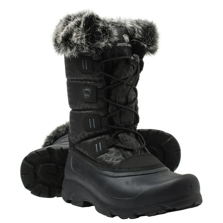 Image of ArcticShield Women s Polar Waterproof Insulated Cold Rated Faux Fur Winter Snow Boots