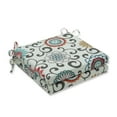 thumbnail image 2 of Pillow Perfect  Outdoor/Indoor Pom Pom Play Peachtini Squared Corners Seat Cushion 20x20x3 (Set of 2), 2 of 4
