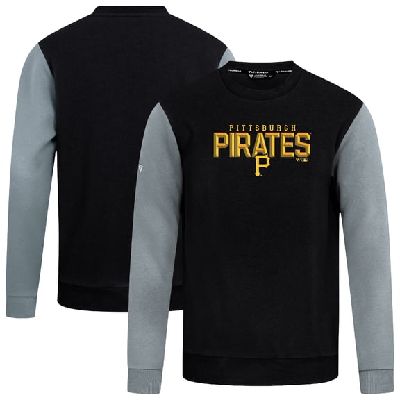 Men's Levelwear Black Pittsburgh Pirates Throwback Ultimate Carve Sweatshirt