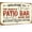 Patio bar, variant on Funny Group Therapy Metal Sign, Vintage Man Cave Bar Decor, 12x8 Inches