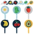 thumbnail image 1 of 12 Pcs Cartoon Animal Fruit Shape Hooks Punch-free Hooks Sundries Organizers, 1 of 8