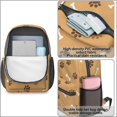 thumbnail image 4 of Dog Paw Print and Bone Brown 17" School Backpacks for Teens,Waterproof Oxford Fabric,S-Shape Padded Straps for School,Travel,Hiking,Camping, 4 of 6