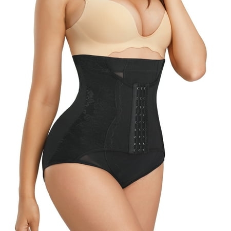 

Junlan Women Hi-Waist Trainer Butt Lifter Tummy Control Panty Body Shaper(Black L)