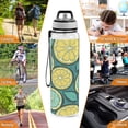 thumbnail image 7 of Lemon Yellow Green Sports Water Bottle 32oz with Straw for Kids Travel Mug BPA Free Leak Proof for School, 7 of 7
