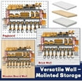 thumbnail image 6 of Power Tool Organizer Wall Mount, 300Lbs Load 3 Layer   Tool Shelf with 8 Drill Holders, Garage Workshop Storage for Cordless Tools  Screwdrivers(Red), 6 of 16