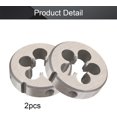 thumbnail image 4 of HUGFEGWE 2pcs 1/2-28 Round Die, Machine Thread Right Hand Threading Die, Alloy Tool Steel CJB91-23411, 4 of 6