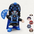 thumbnail image 5 of Sichuan Opera Face-Changing Doll, Chinese Peking Opera Figurine, Press Hat to Switch 4 Faces, Car Dashboard Decor, Desktop Collectible, Cultural Souvenir Gift for Adults, Kids, Collectors, 5 of 6