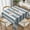 Blue-grey and White, variant on Square Tablecloth Blue and White Candy Stripes Table Cover Washable Table Cloths for Kitchen Dinning Party Tabletop Modern Decoration 52 x 52inch