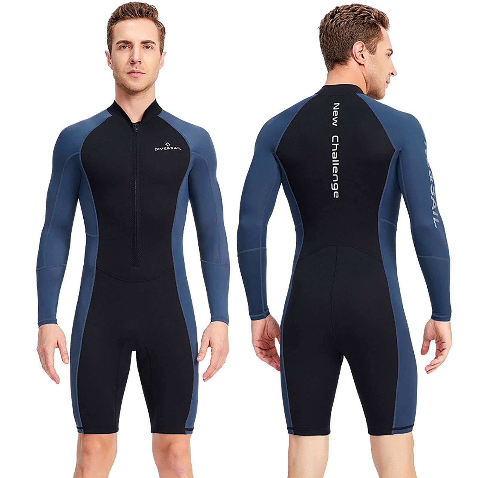 Wet Suit For Men Cold Water Swimming 1.5MM Swimwear Monokini Bodysuit Men Swim Shorts Trendy Swim Wear
