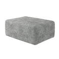 thumbnail image 4 of MAYEERTY Gray Modern Plush Corduroy Sofa Ottoman No Assembly Cozy Footrest Room, 4 of 5