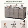 thumbnail image 2 of Shininglove Double Rattan Cat Litter Box Enclosure for 2 Cats, 47 x 20 x 24 In, Hidden Cabinet, 2 of 8