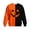 Gold-#004, variant on Dweltoz Halloween Sweatshirt for Men Oversized Pumpkin Face Graphic Pullover Crewneck Long Sleeve Color Block Funny Spooky Fall Tops,Khaki 5XL