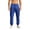 12#Blue, variant on Men's Casual Solid Color Cargo Pants, Loose Fit Elastic Drawstring Waist Athletic Workout Trousers with Multi Side Flap Pockets Wine 2XL