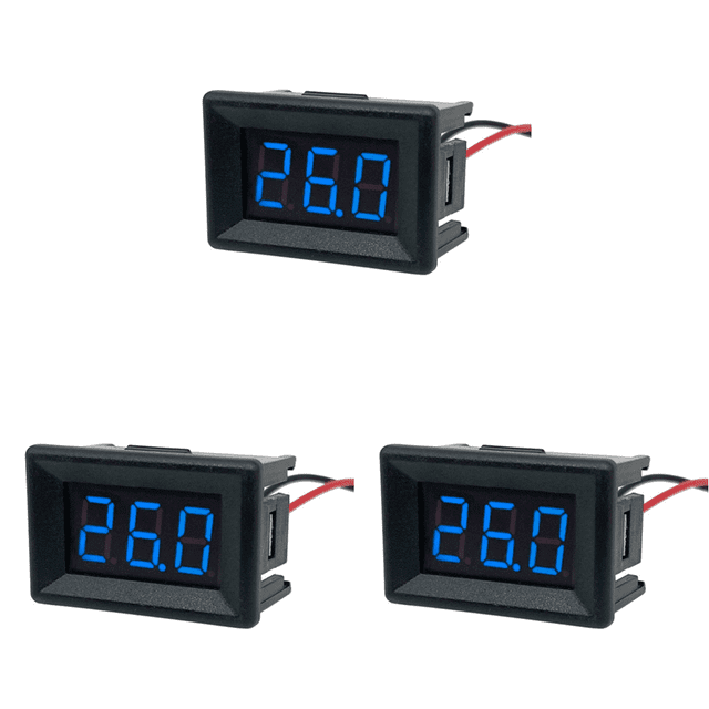 DC0-30V 2 cables Digital Panel pantalla LED medidor voltaje voltímetro probador () azul