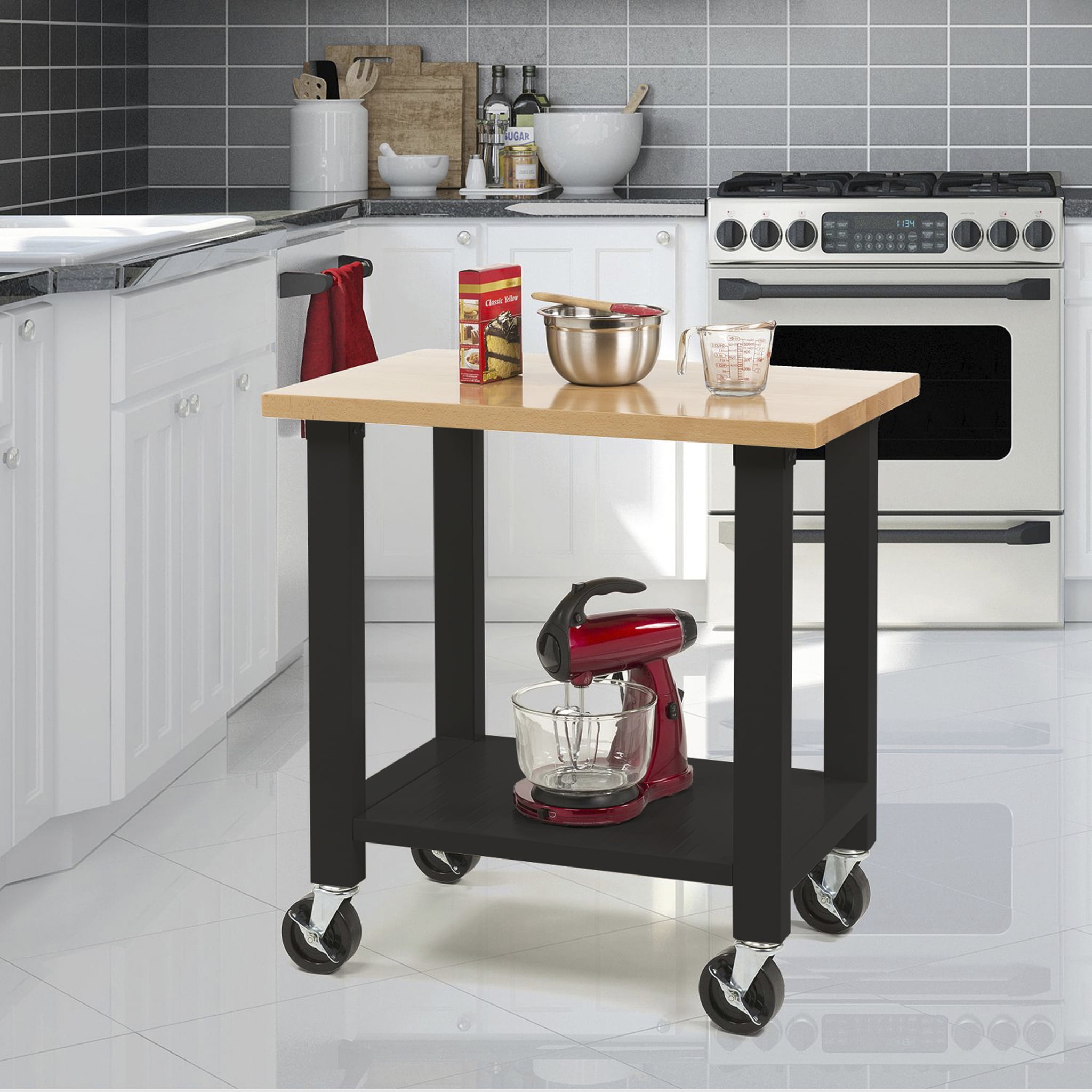 Material Seville Classics UltraHD Mobile HeavyDuty Workstation Granite