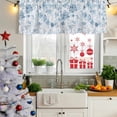 thumbnail image 5 of Blue Botanical Curtain Valances for Windows, Kitchen Valance Window Treatments Panel 2 Pack, Watercolor Spring Floral Summer Rod Pocket Short Curtains for Bathroom Bedroom 42 x 18 Inch, 5 of 8