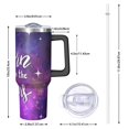 thumbnail image 2 of Galaxy 40oz Tumbler with Handle and Straw, Large Capacity Travel Cup for Hot & Cold Drinks, Double Walled Vacuum Insulated Cup,Birthday Thanksgiving Christmas Gifts for Women Girls, Starry, 2 of 6