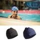 thumbnail image 5 of Naiovety Gorro de nailon transpirable para piscina, gorro elástico suave y cómodo, gorro de natación elástico a la moda, negro Type3 NO3, 5 of 6